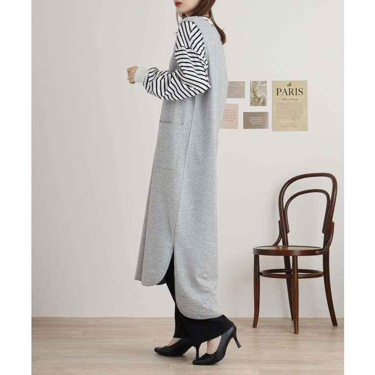 ミニ裏毛Vネックロングスウェットベスト 大きいサイズ レディース | JungleJalopy | 詳細画像15 