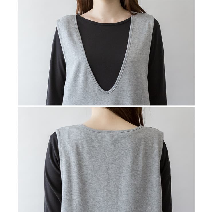 ミニ裏毛Vネックロングスウェットベスト 大きいサイズ レディース | JungleJalopy | 詳細画像17 