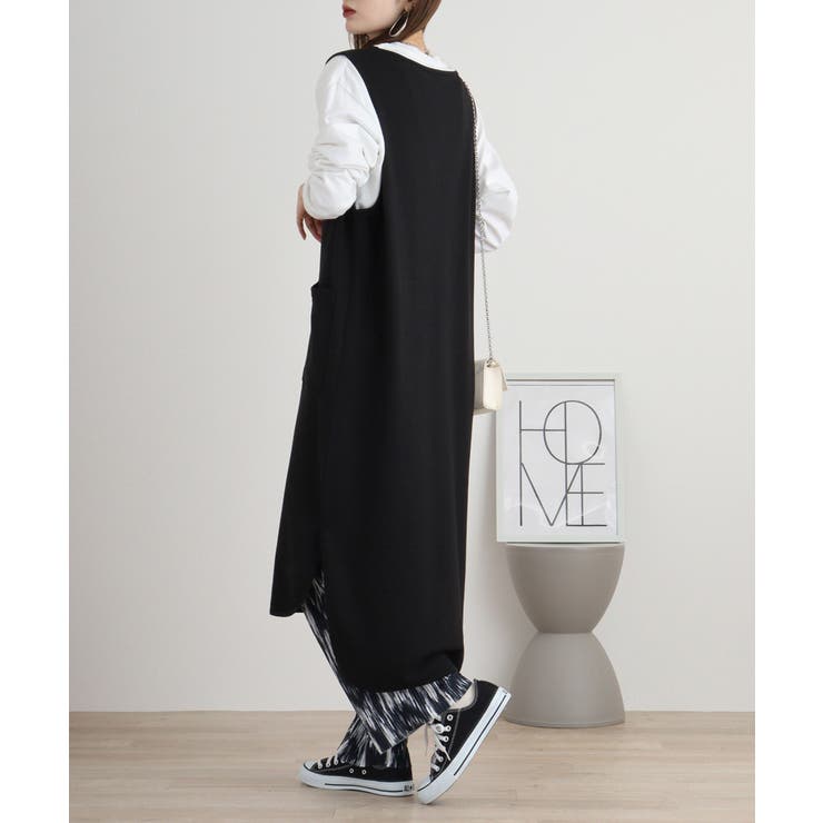 ミニ裏毛Vネックロングスウェットベスト 大きいサイズ レディース | JungleJalopy | 詳細画像28 