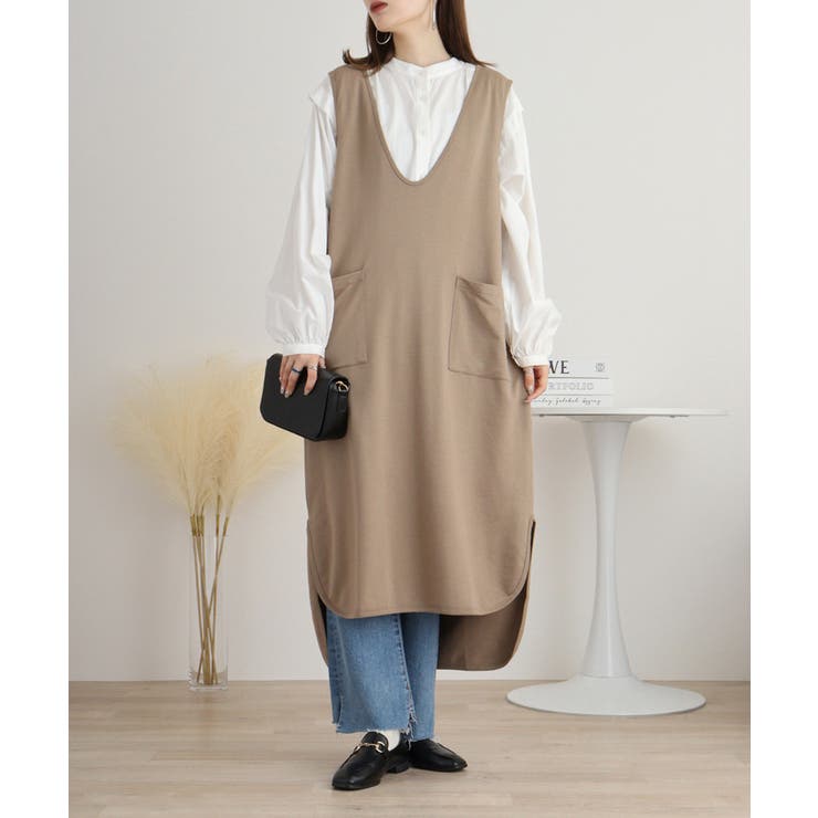 ミニ裏毛Vネックロングスウェットベスト 大きいサイズ レディース | JungleJalopy | 詳細画像36 