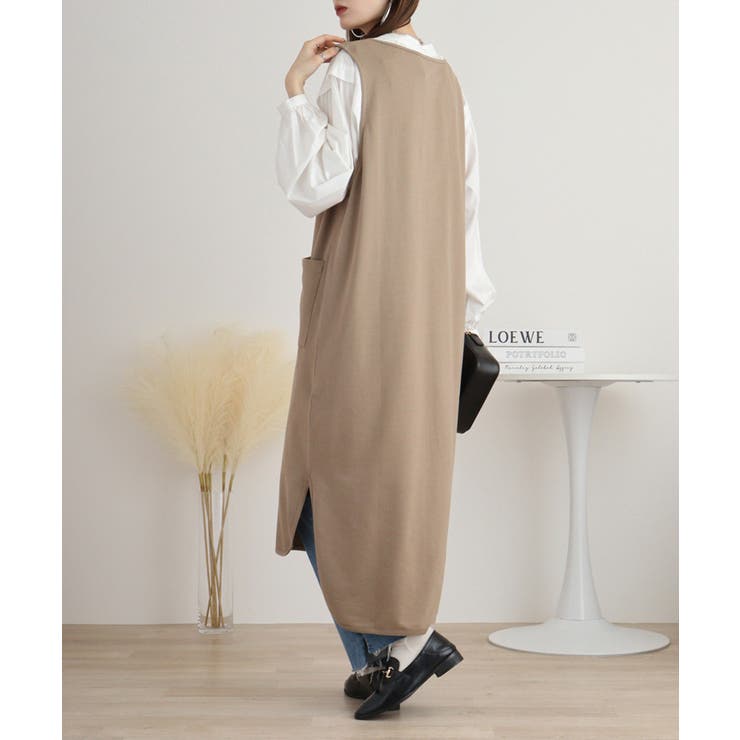 ミニ裏毛Vネックロングスウェットベスト 大きいサイズ レディース | JungleJalopy | 詳細画像38 