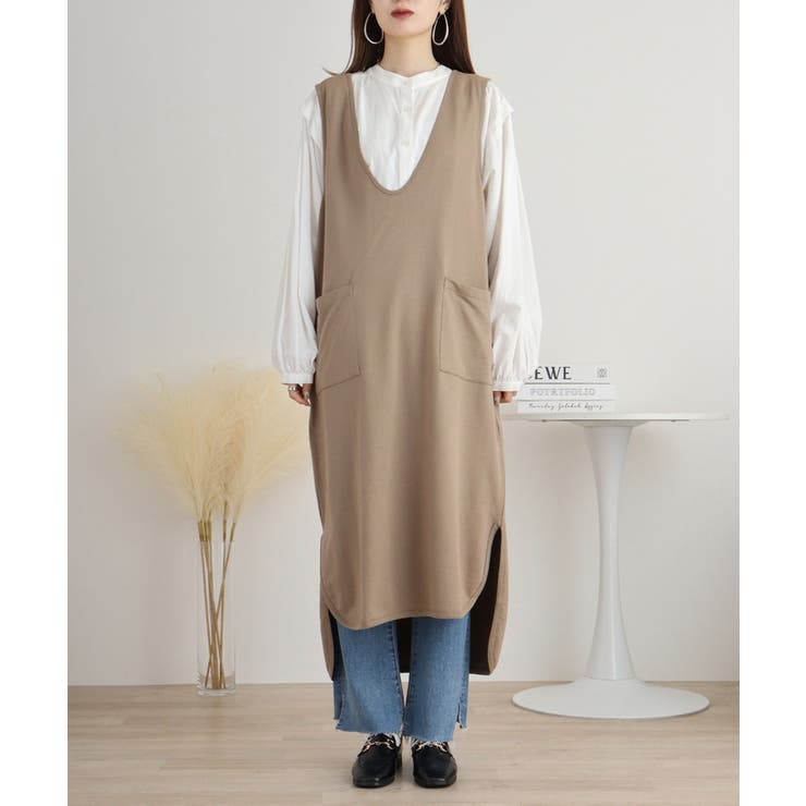 ミニ裏毛Vネックロングスウェットベスト 大きいサイズ レディース | JungleJalopy | 詳細画像42 