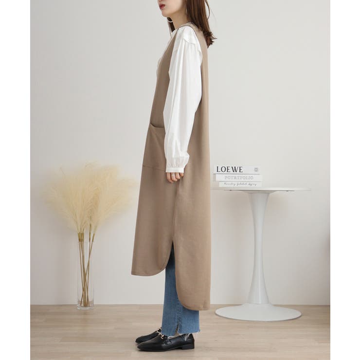 ミニ裏毛Vネックロングスウェットベスト 大きいサイズ レディース | JungleJalopy | 詳細画像43 