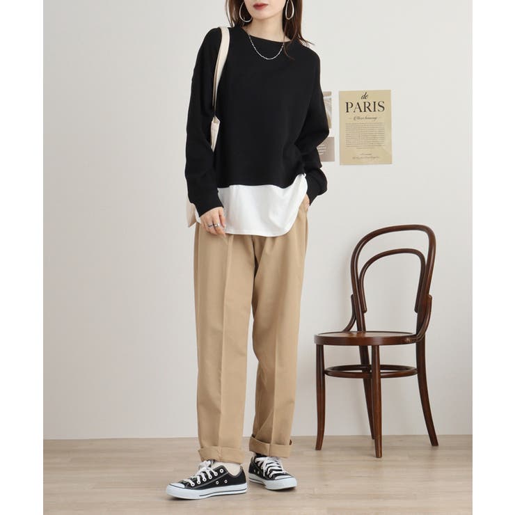 ワッフル裾切り替え長袖Tシャツ 冬 レディース | JungleJalopy | 詳細画像10 