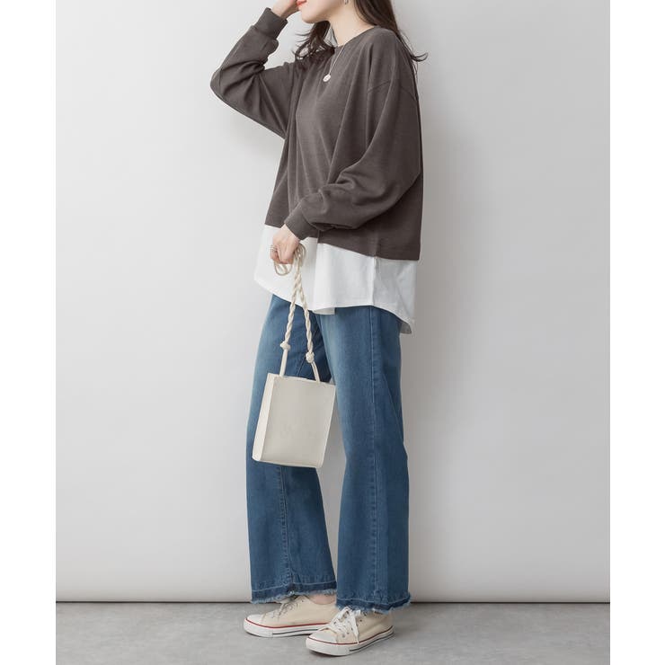 ワッフル裾切り替え長袖Tシャツ 冬 レディース | JungleJalopy | 詳細画像27 