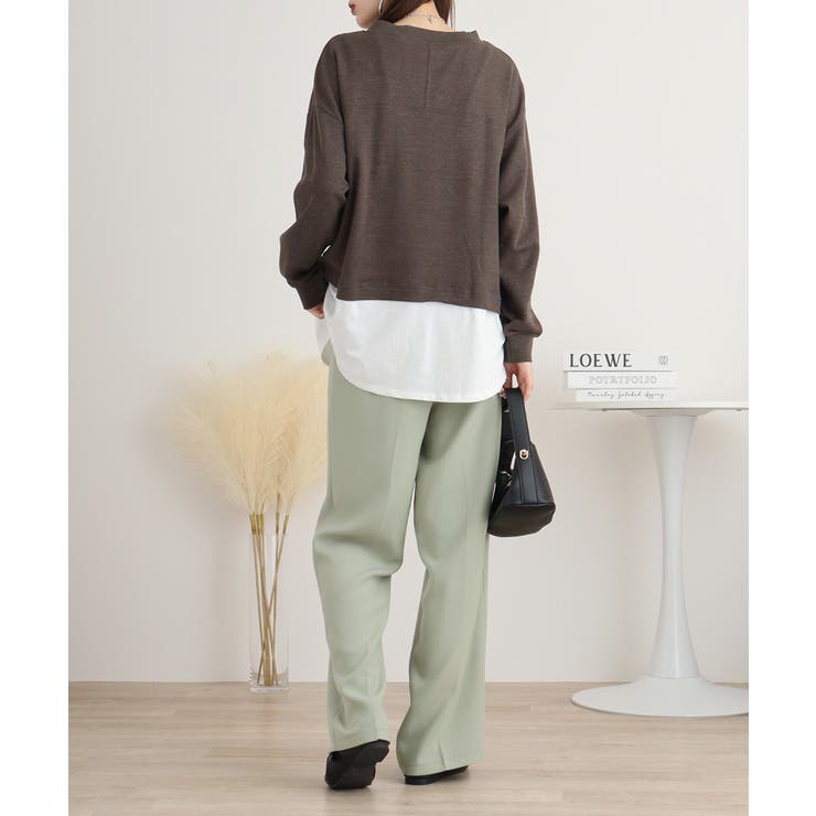 ワッフル裾切り替え長袖Tシャツ 冬 レディース | JungleJalopy | 詳細画像33 