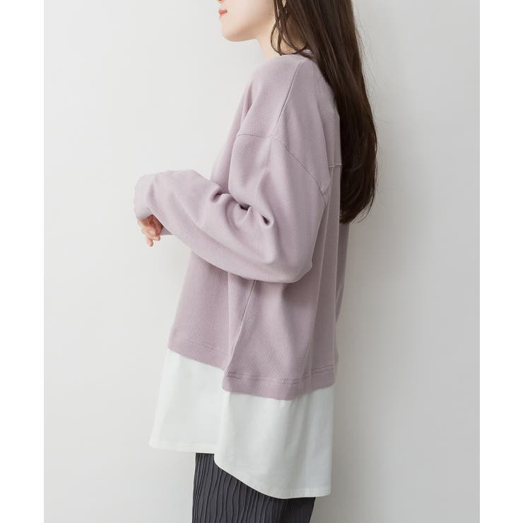 ワッフル裾切り替え長袖Tシャツ 冬 レディース | JungleJalopy | 詳細画像47 