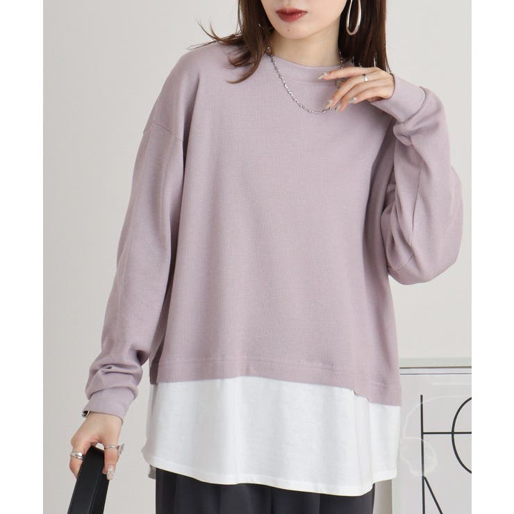 ワッフル裾切り替え長袖Tシャツ 冬 レディース | JungleJalopy | 詳細画像50 