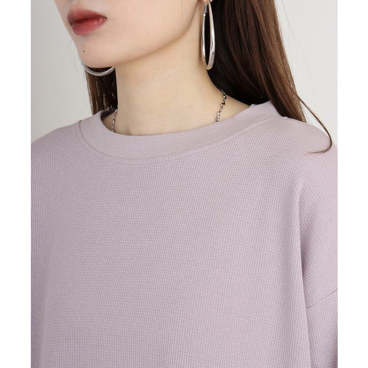 ワッフル裾切り替え長袖Tシャツ 冬 レディース | JungleJalopy | 詳細画像56 