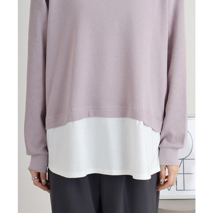 ワッフル裾切り替え長袖Tシャツ 冬 レディース | JungleJalopy | 詳細画像57 