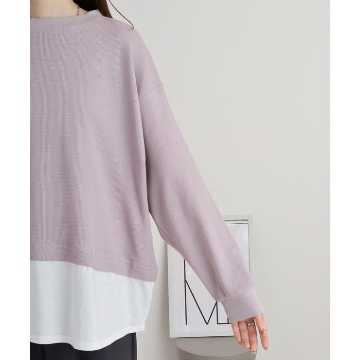 ワッフル裾切り替え長袖Tシャツ 冬 レディース | JungleJalopy | 詳細画像58 