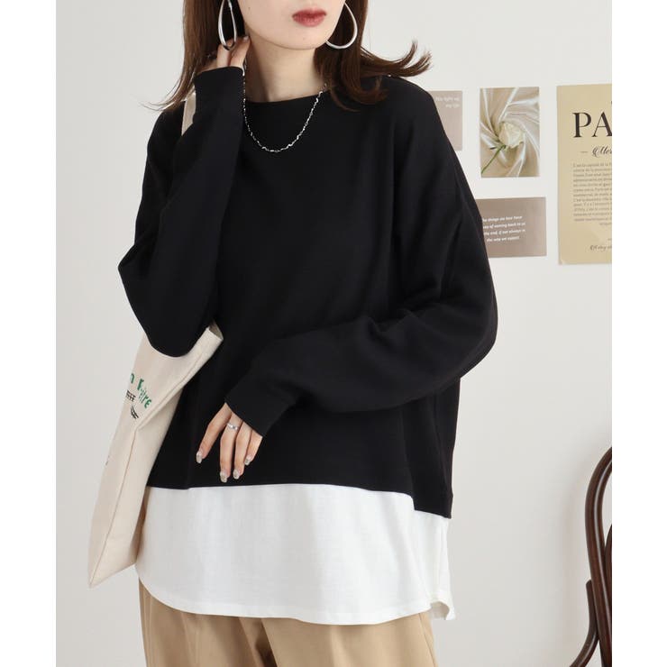 ワッフル裾切り替え長袖Tシャツ 冬 レディース | JungleJalopy | 詳細画像6 