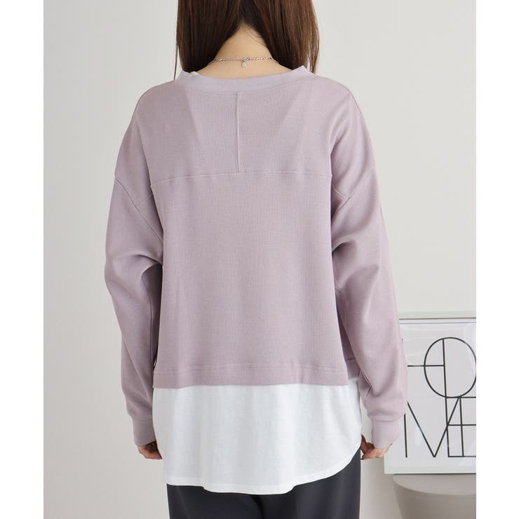 ワッフル裾切り替え長袖Tシャツ 冬 レディース | JungleJalopy | 詳細画像61 