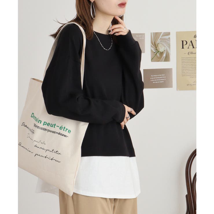 ワッフル裾切り替え長袖Tシャツ 冬 レディース | JungleJalopy | 詳細画像9 