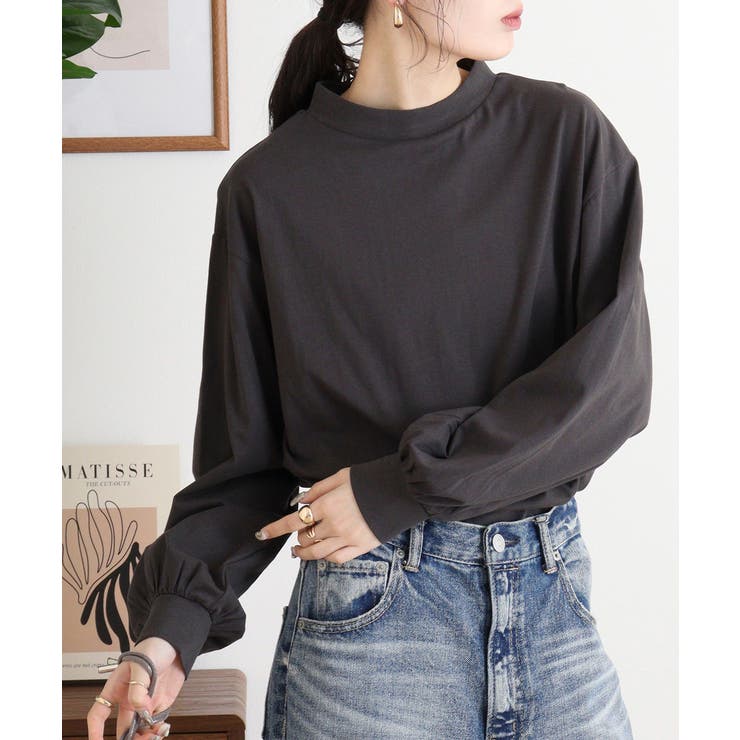 バルーンスリーブモックネックトップ レディース 大きいサイズ | JungleJalopy | 詳細画像27 