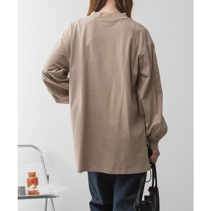 バルーンスリーブモックネックトップ レディース 大きいサイズ | JungleJalopy | 詳細画像42 