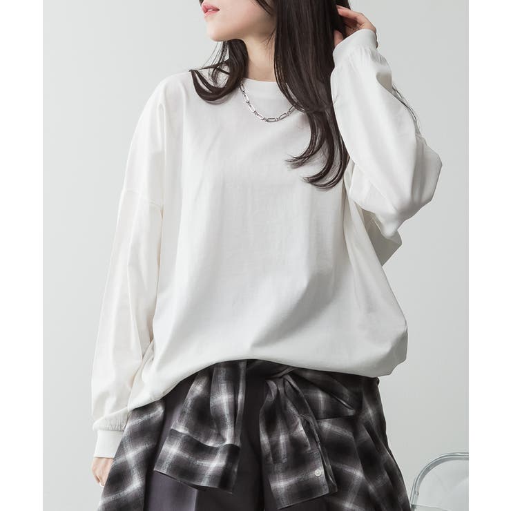 OFFWHITE | ゆったりロングスリーブカットソー レディース 大きいサイズ | JungleJalopy