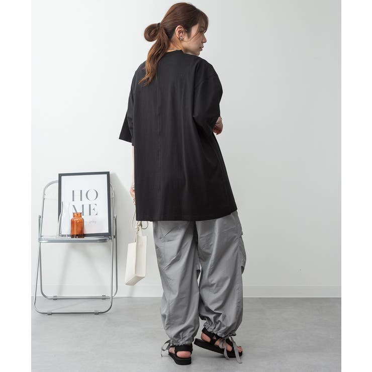 オーバーサイズコットンパネルTシャツ レディース 大きいサイズ | JungleJalopy | 詳細画像24 