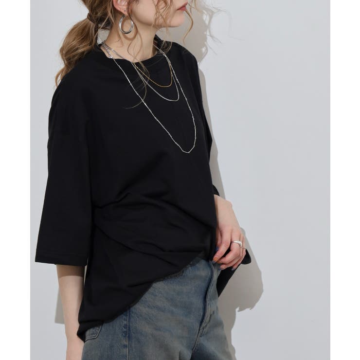 オーバーサイズコットンパネルTシャツ レディース 大きいサイズ | JungleJalopy | 詳細画像28 