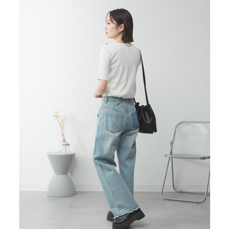 キーネックコットン5分袖トップ レディース 大きいサイズ | JungleJalopy | 詳細画像26 