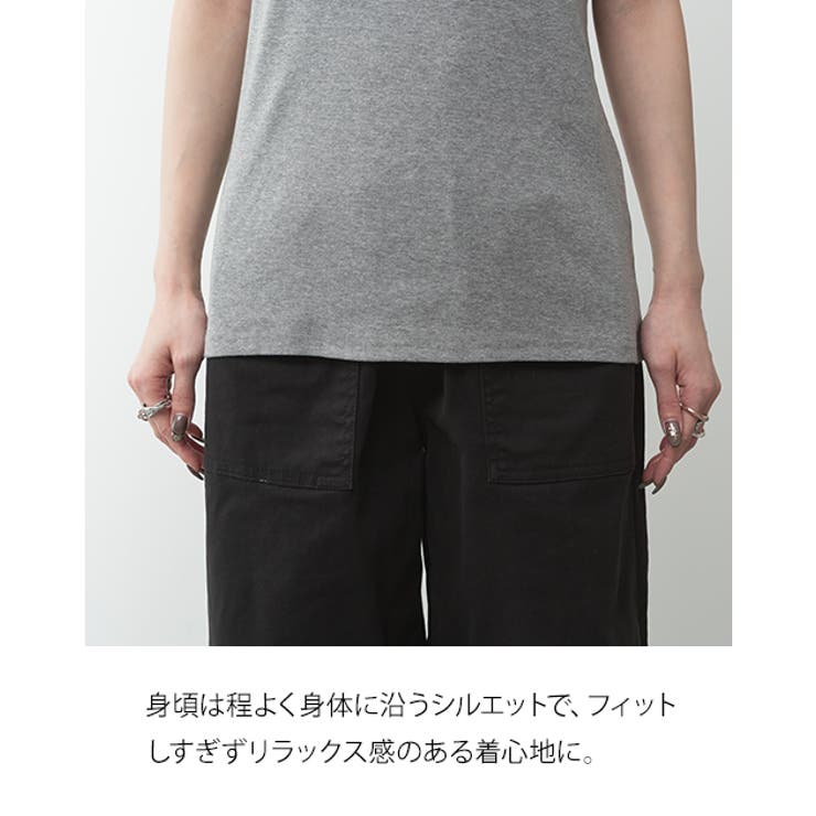 キーネックコットン5分袖トップ レディース 大きいサイズ | JungleJalopy | 詳細画像3 