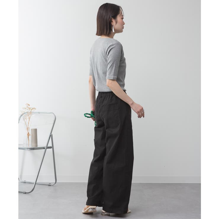 キーネックコットン5分袖トップ レディース 大きいサイズ | JungleJalopy | 詳細画像47 