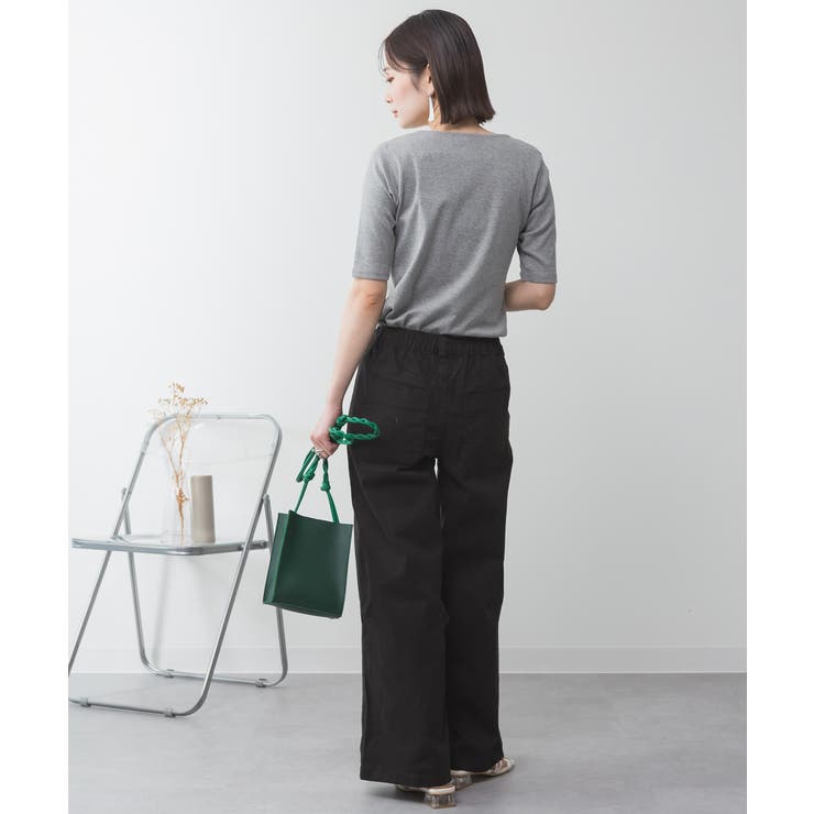 キーネックコットン5分袖トップ レディース 大きいサイズ | JungleJalopy | 詳細画像48 