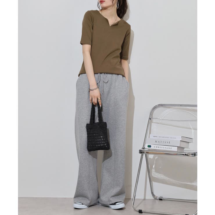 キーネックコットン5分袖トップ レディース 大きいサイズ | JungleJalopy | 詳細画像78 