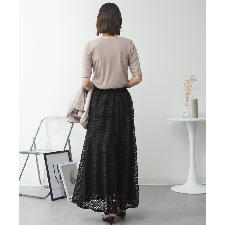 キーネックコットン5分袖トップ レディース 大きいサイズ | JungleJalopy | 詳細画像96 