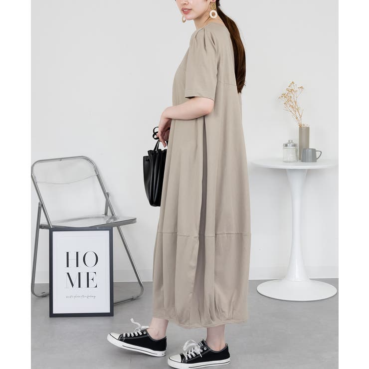 半袖バルーンロングワンピース レディース 大きいサイズ | JungleJalopy | 詳細画像19 