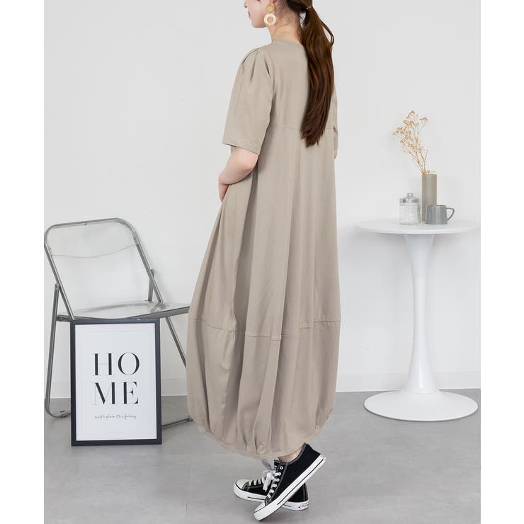 半袖バルーンロングワンピース レディース 大きいサイズ | JungleJalopy | 詳細画像20 