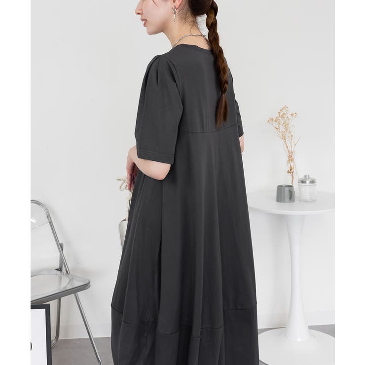 半袖バルーンロングワンピース レディース 大きいサイズ | JungleJalopy | 詳細画像29 