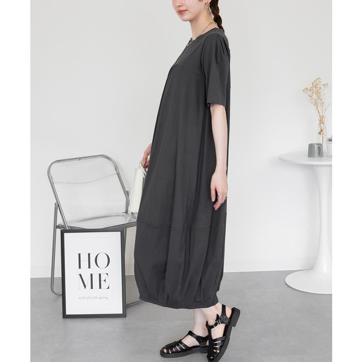 半袖バルーンロングワンピース レディース 大きいサイズ | JungleJalopy | 詳細画像33 