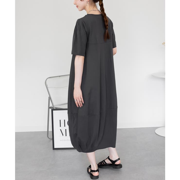 半袖バルーンロングワンピース レディース 大きいサイズ | JungleJalopy | 詳細画像35 