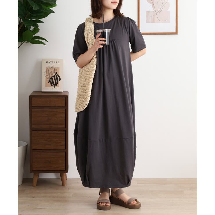 半袖バルーンロングワンピース レディース 大きいサイズ | JungleJalopy | 詳細画像37 