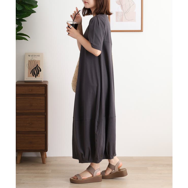 半袖バルーンロングワンピース レディース 大きいサイズ | JungleJalopy | 詳細画像41 