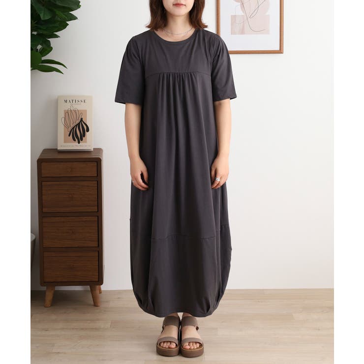 半袖バルーンロングワンピース レディース 大きいサイズ | JungleJalopy | 詳細画像42 