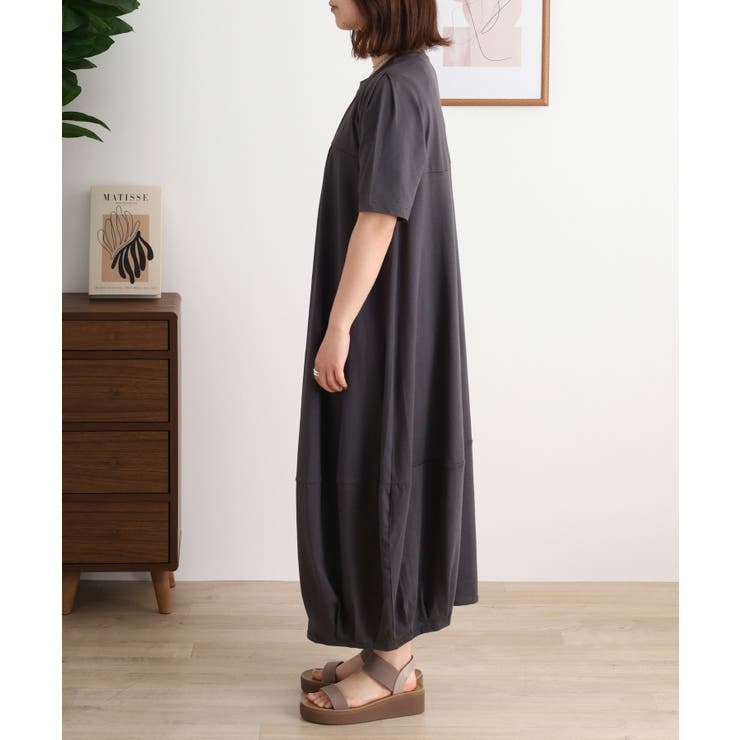 半袖バルーンロングワンピース レディース 大きいサイズ | JungleJalopy | 詳細画像43 