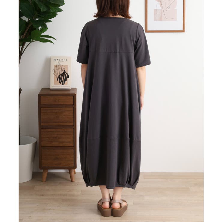 半袖バルーンロングワンピース レディース 大きいサイズ | JungleJalopy | 詳細画像44 