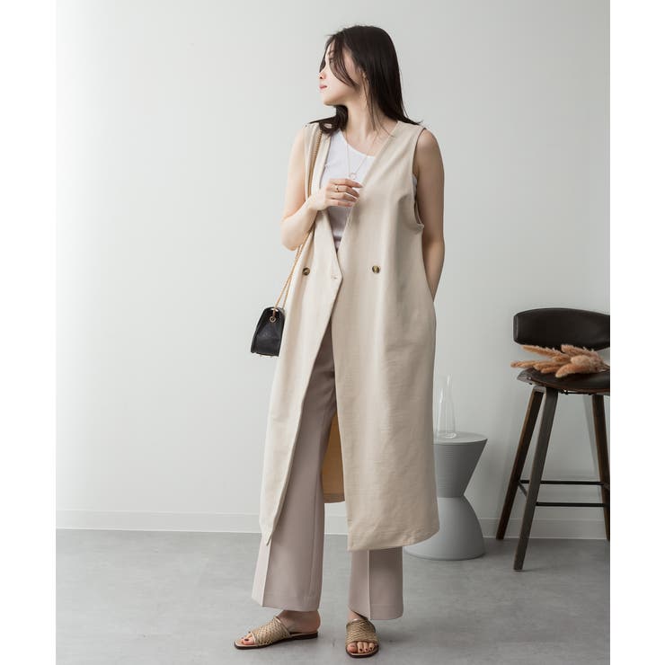 LT-BEIGE | ミニ裏毛 ノーカラー リラックス | JungleJalopy