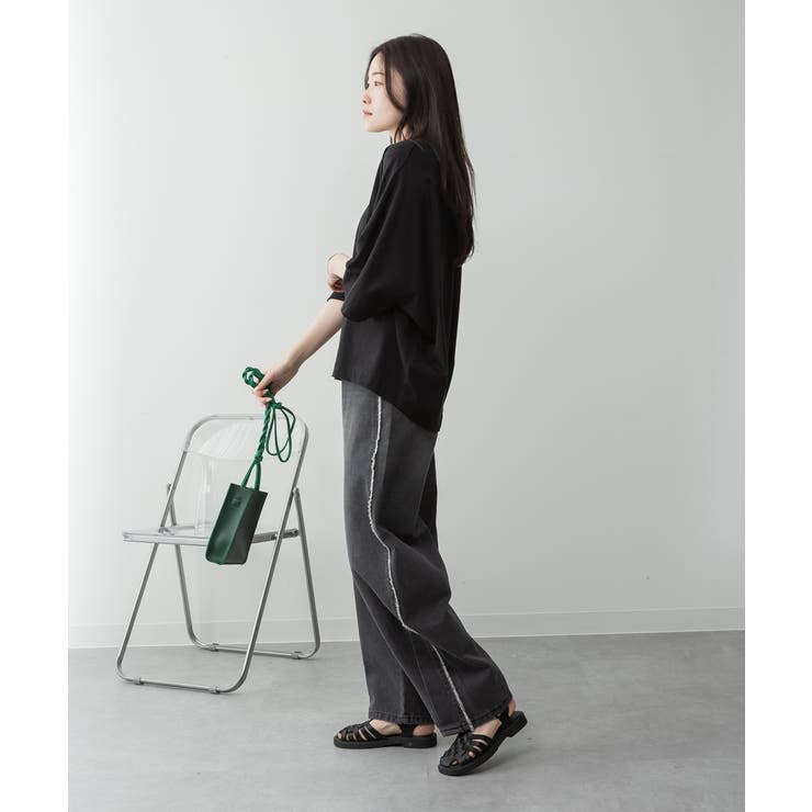 Vネック 7分袖 ドルマンTシャツ | JungleJalopy | 詳細画像10 