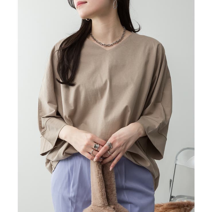 Vネック 7分袖 ドルマンTシャツ | JungleJalopy | 詳細画像37 