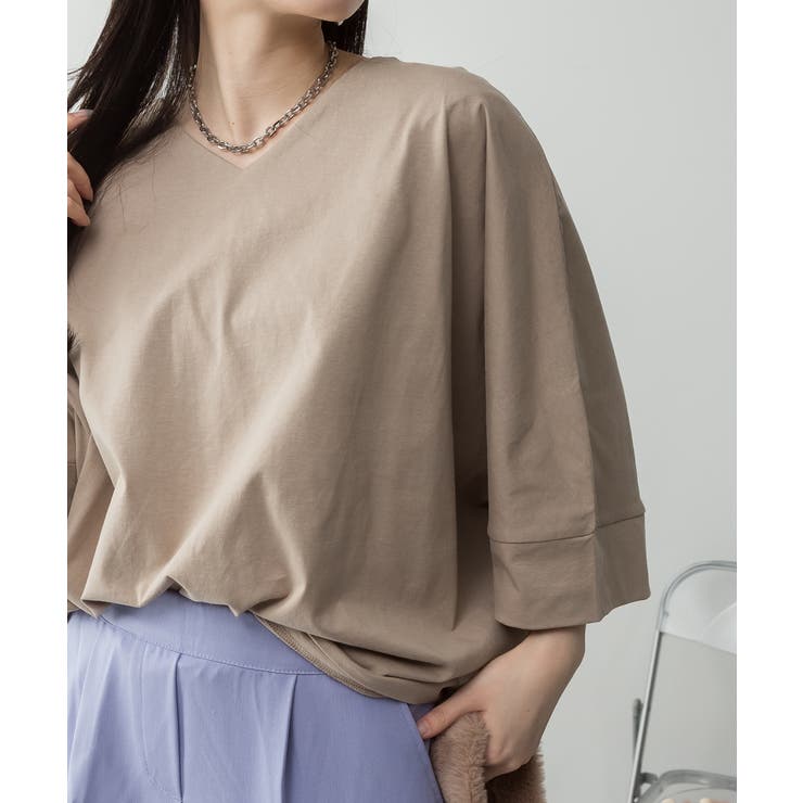 Vネック 7分袖 ドルマンTシャツ | JungleJalopy | 詳細画像40 