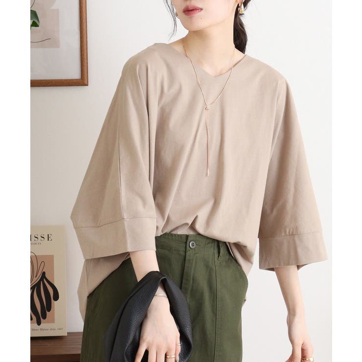 Vネック 7分袖 ドルマンTシャツ | JungleJalopy | 詳細画像50 