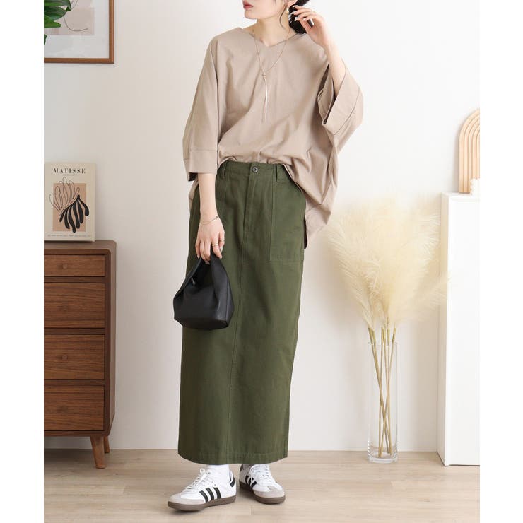 Vネック 7分袖 ドルマンTシャツ | JungleJalopy | 詳細画像52 