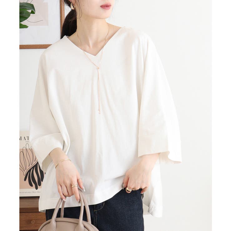 Vネック 7分袖 ドルマンTシャツ | JungleJalopy | 詳細画像68 