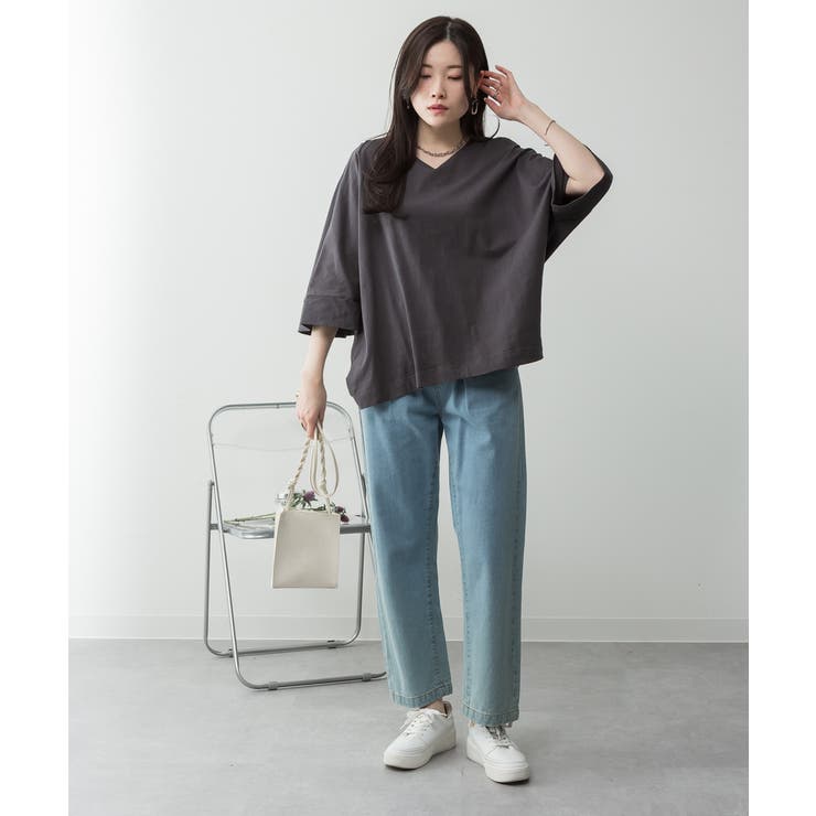 Vネック 7分袖 ドルマンTシャツ | JungleJalopy | 詳細画像78 