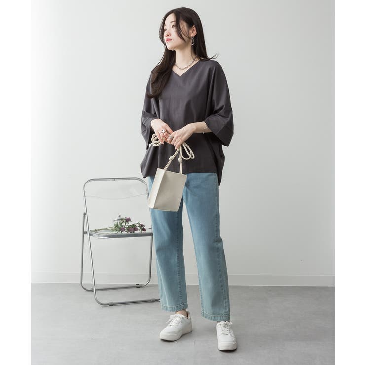 Vネック 7分袖 ドルマンTシャツ | JungleJalopy | 詳細画像79 