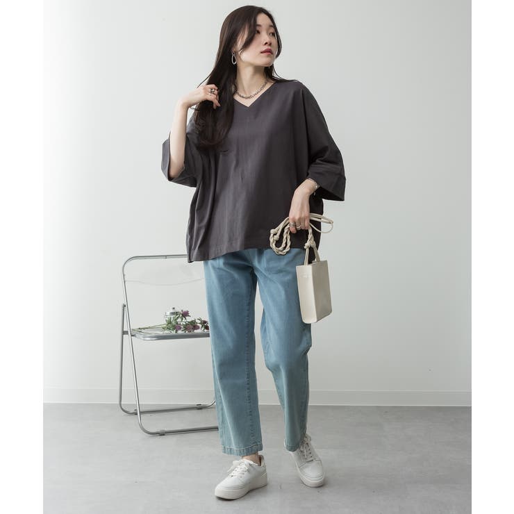 Vネック 7分袖 ドルマンTシャツ | JungleJalopy | 詳細画像80 