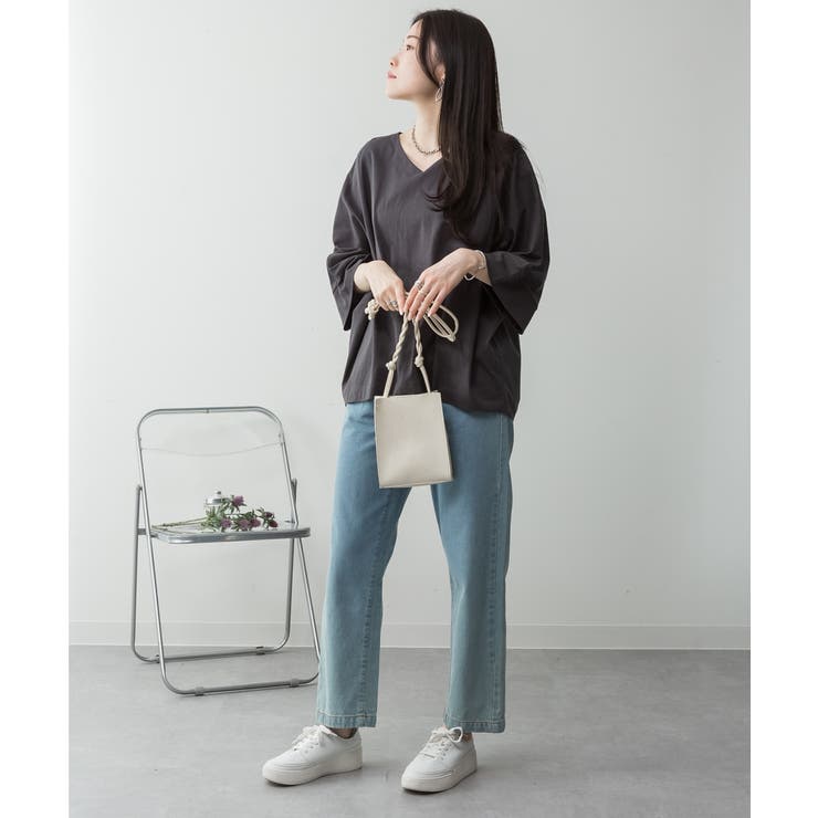 Vネック 7分袖 ドルマンTシャツ | JungleJalopy | 詳細画像82 